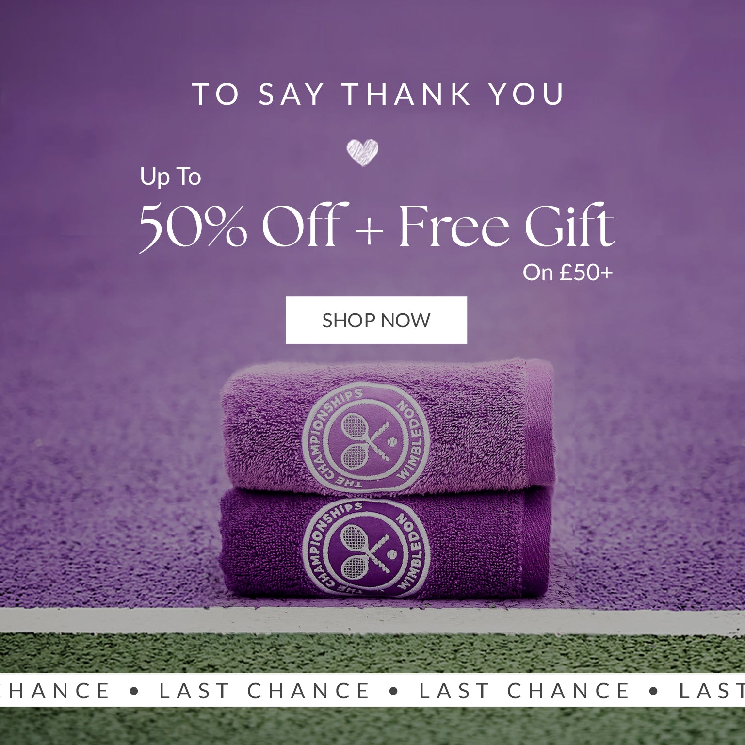 Thank You Sale Up To 50% OFF + Free Gift above £50